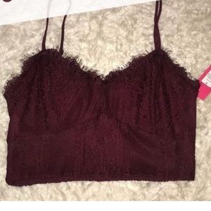 2 piece lace detail crop top and matching skirt